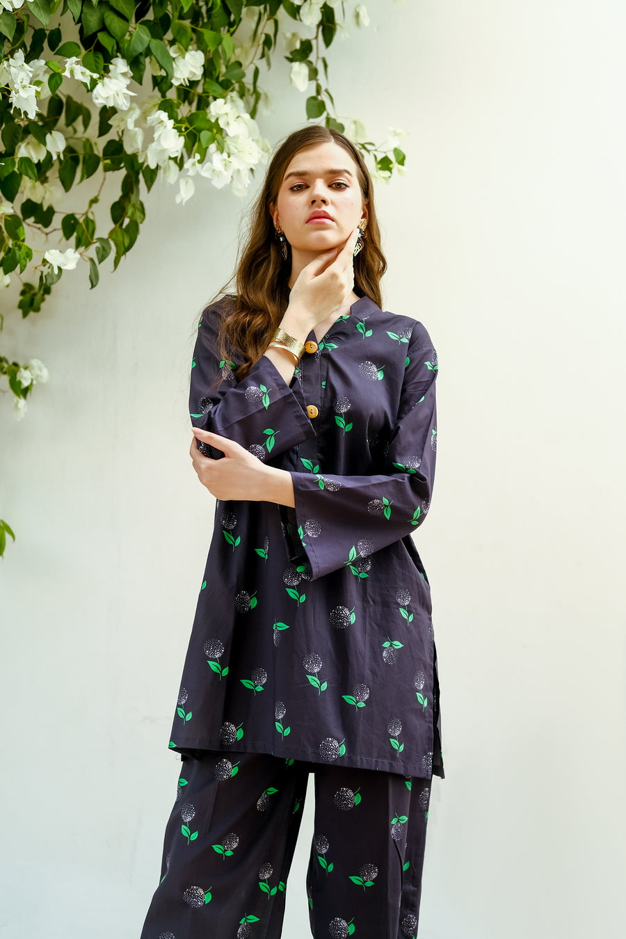 Noir Fruit - 2-Piece Luxury Lawn Set - Luxury Lawn - Lawn, dresses, 2pcs-rtw - Sprinkles Pakistan