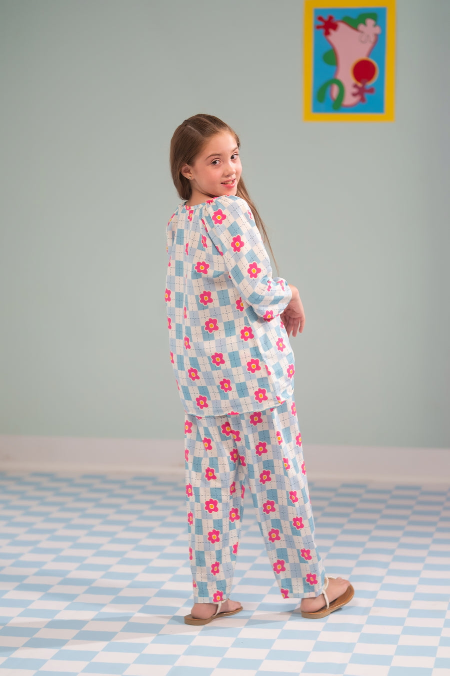 Flora Fade - Co-ord Set - Poly Cambric - 2pcs-ready-to-wear - Sprinkles Pakistan