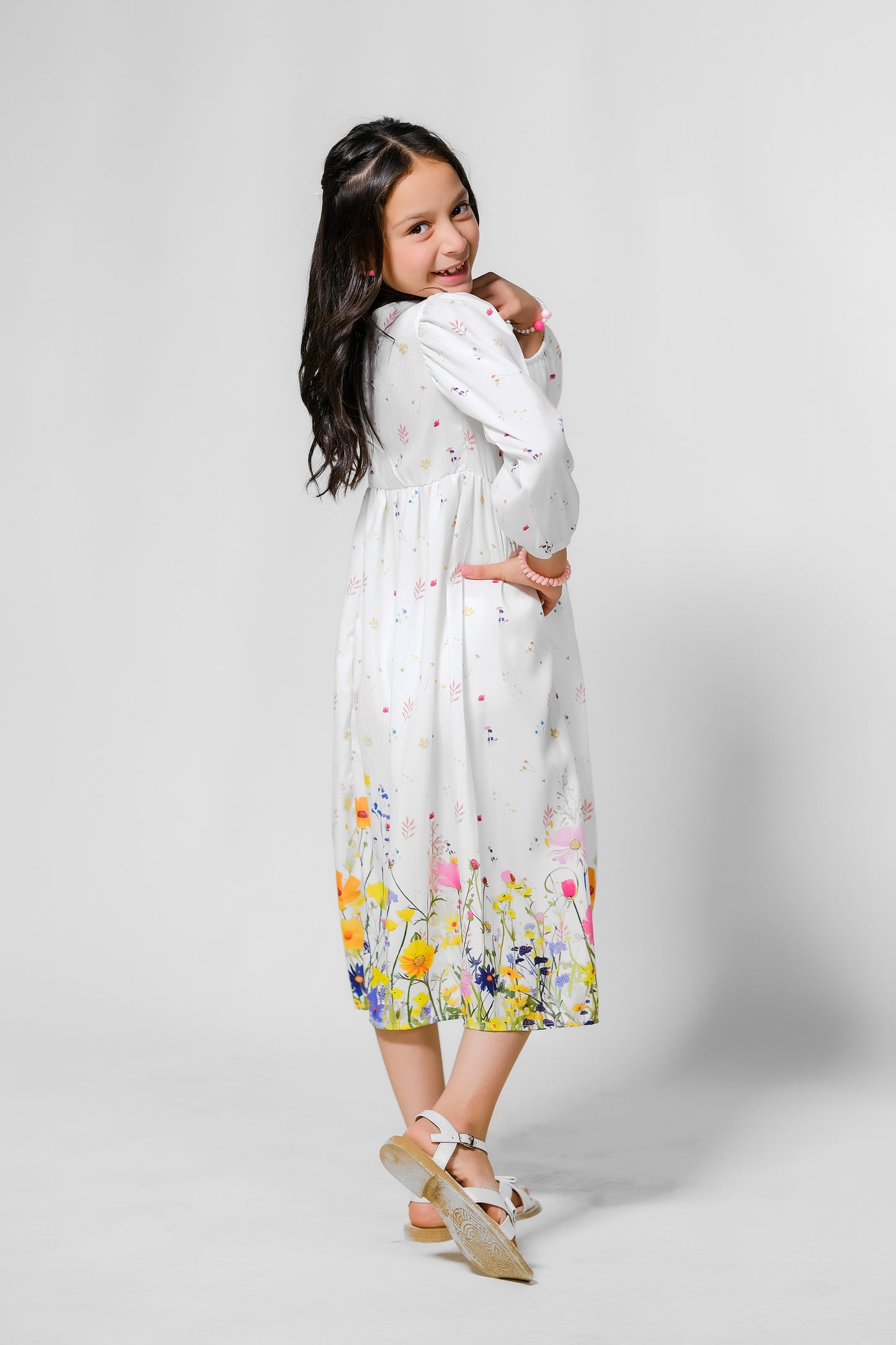 Flower Meadow - Lawn Silk - tunics-kids - Sprinkles Pakistan