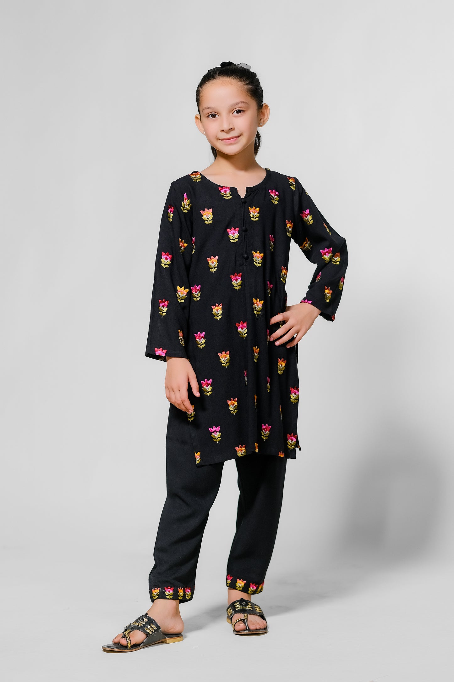 Rainbow Tulip - 2pcs - Embroidered