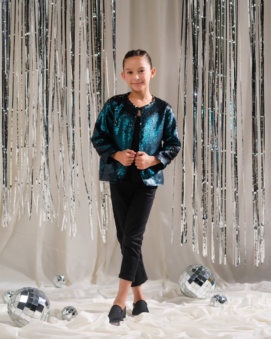 Reverie Glow - Sequin Jackets - Sequin - coat-jacket, kids, kids-winter, western - Sprinkles Pakistan