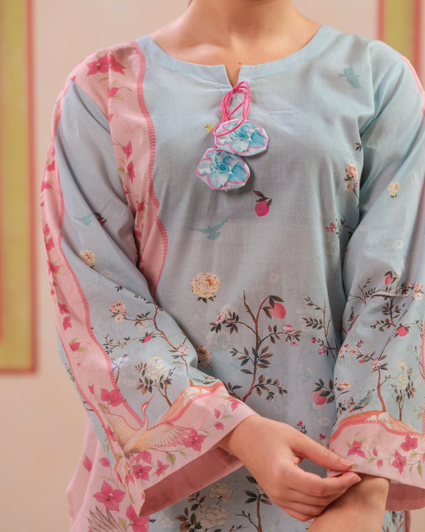 Floral Aura - 2pcs - Cotton - 2pcs-ready-to-wear, ETHNIC - Sprinkles Pakistan