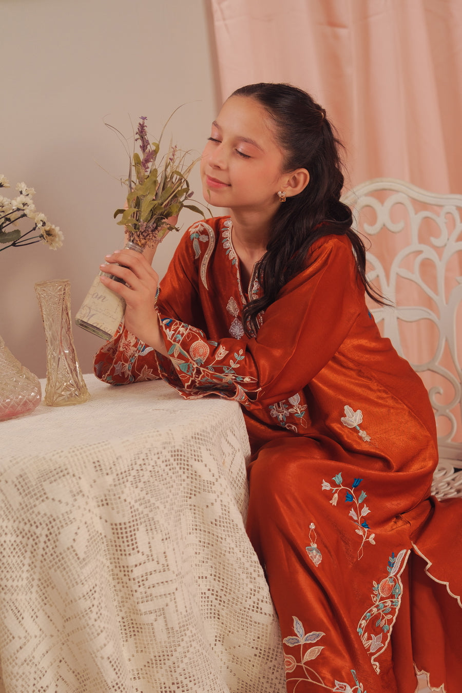 Scarlet Rouge - 1pc - Embroidered - Suede Silk - Sprinkles Pakistan