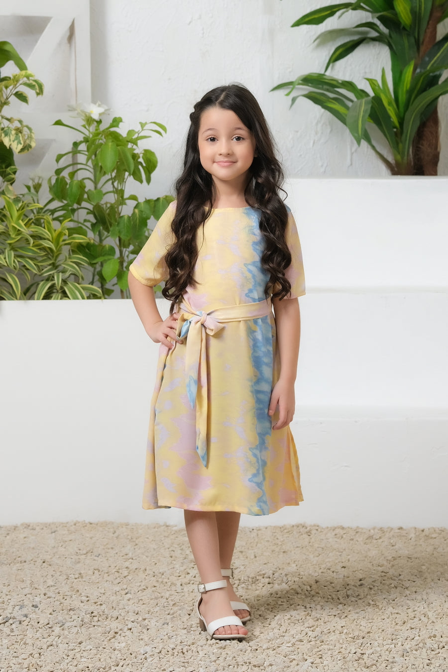 Cosmic Candy Tie Dye Allover Print Tunic Dress - Summer Boski - tunics-kids, kids-clearance - Sprinkles Pakistan