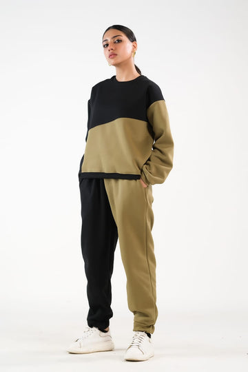 Cozy Black/Mint Green - 2pcs Co-Ord Set