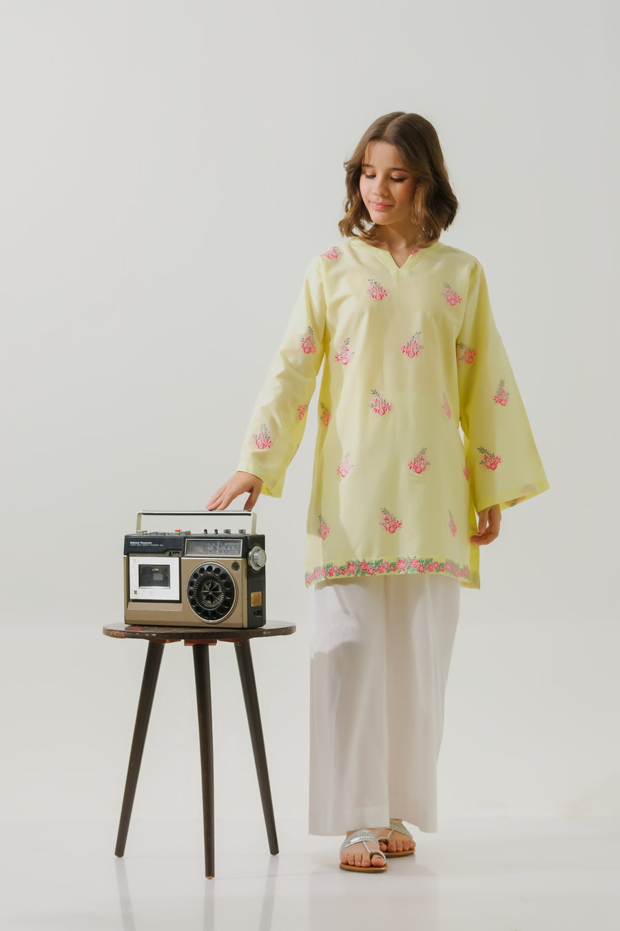 Sunshine Daisy - 1pc - Embroidered - Lawn/Cotton - 2pcs-ready-to-wear - Sprinkles Pakistan