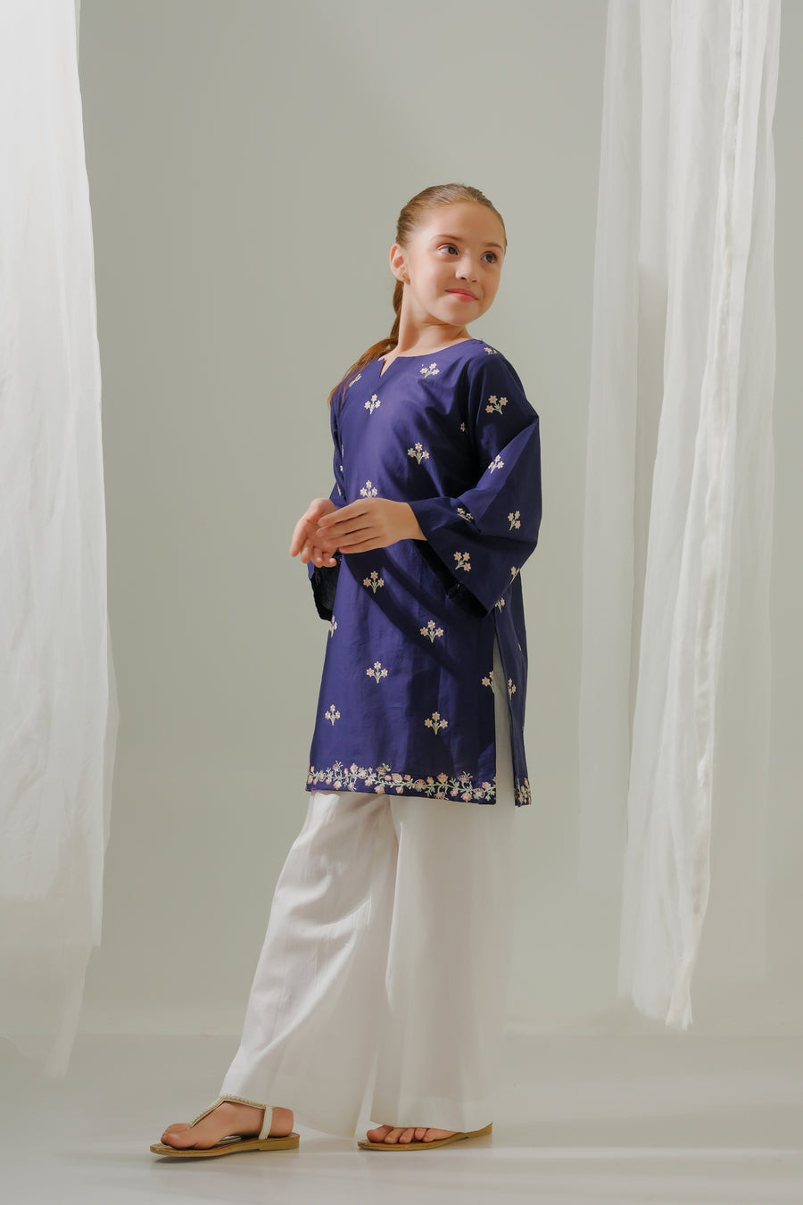 Midnight Blooms - 1pc - Embroidered - Lawn/Cotton - 2pcs-ready-to-wear - Sprinkles Pakistan