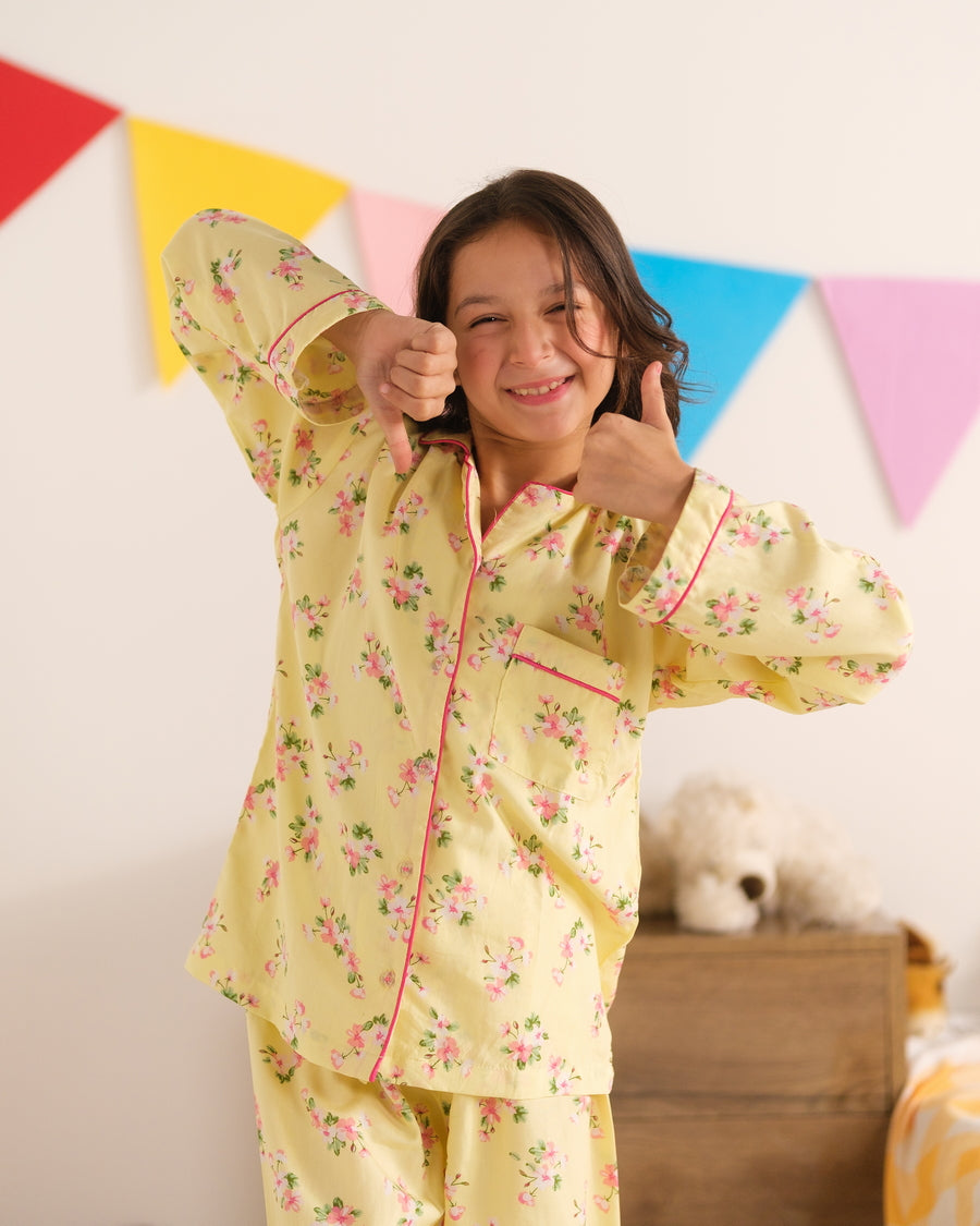 Lemon Sparkle Night - Night Suit - 2pcs