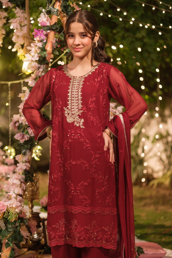 Mehr-un-Nisa - 3pcs - Sequence Embroidered Chiffon - Festive - Sprinkles Pakistan