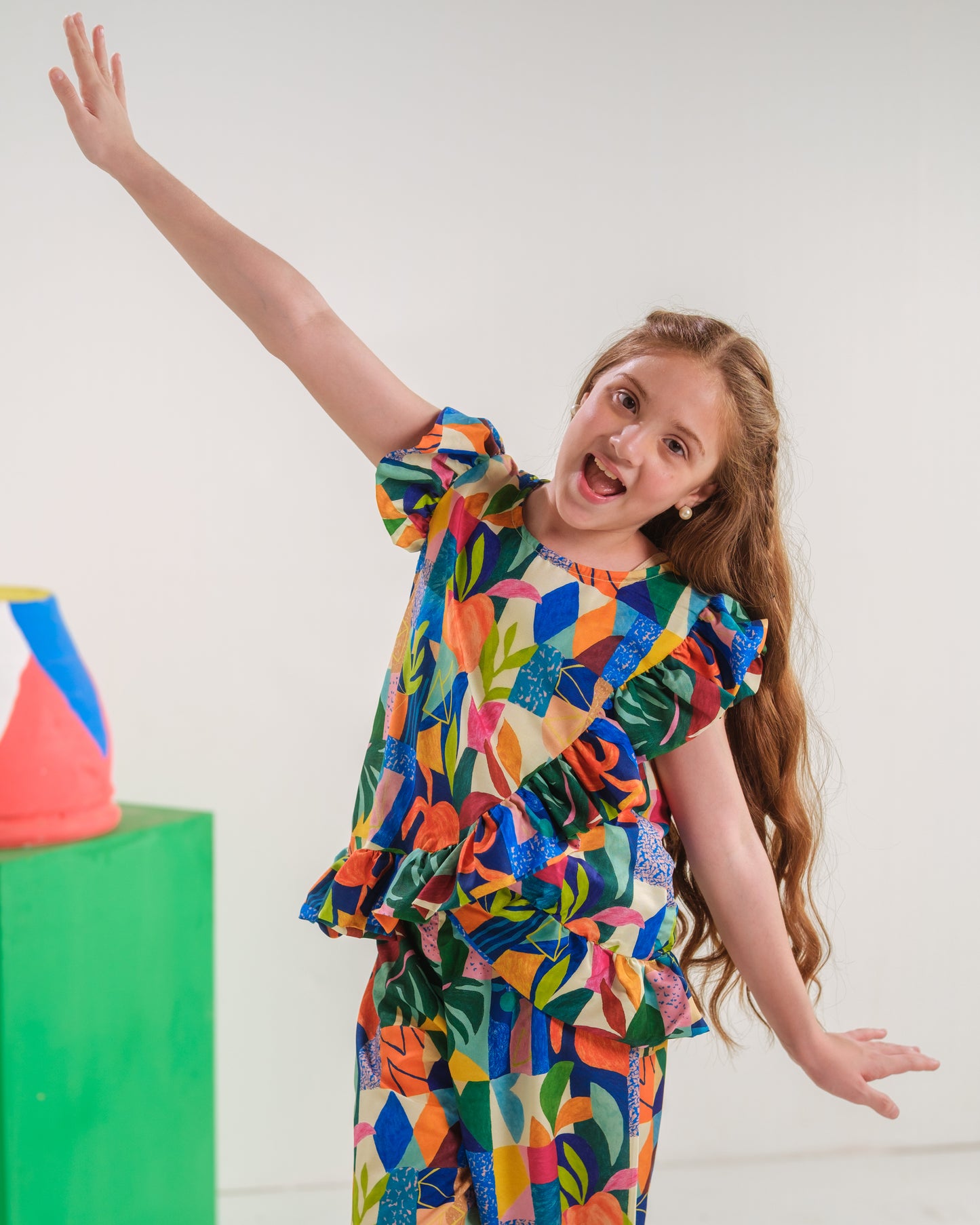 Patchy Parade - 2pcs - Co-ord Set - Poly Cambric - 2pcs-ready-to-wear - Sprinkles Pakistan