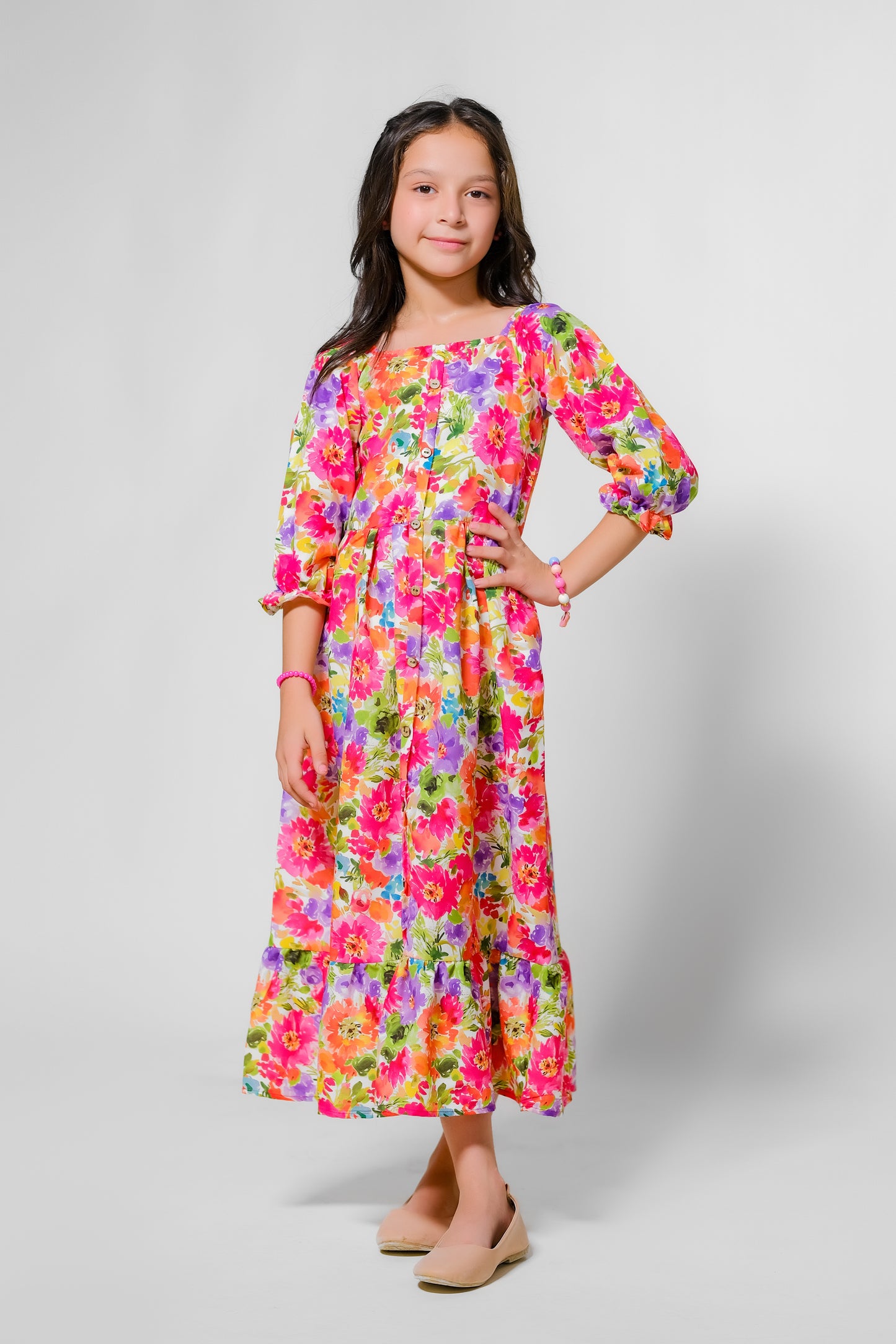 Sunshine Blooms - Lawn Silk - tunics-kids - Sprinkles Pakistan
