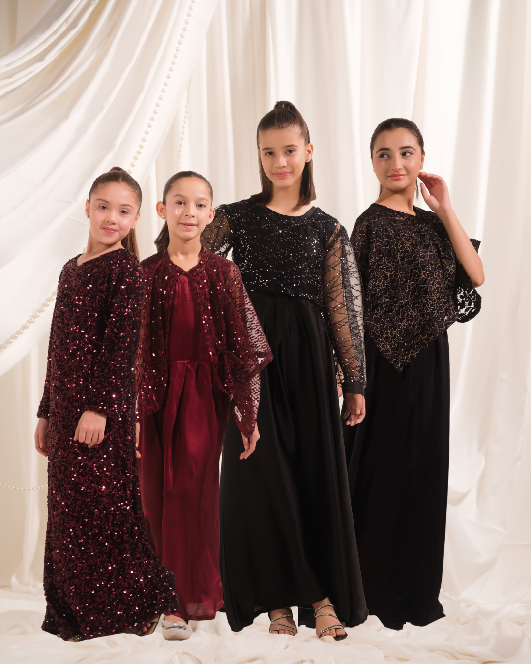 Girls wearing festive dresses for Eid, weddings and mehndi events - Sprinkles Pakistan