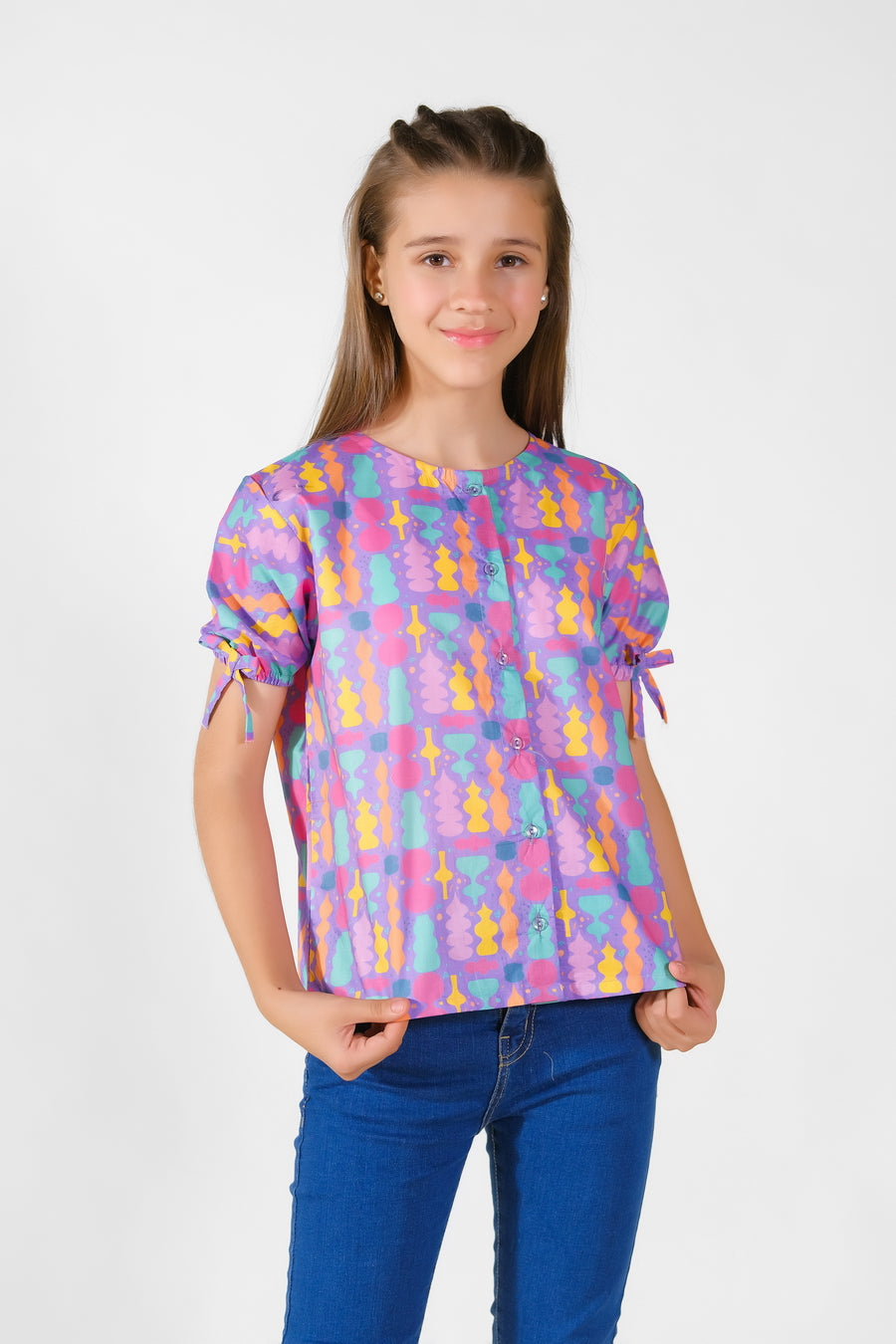 Ceramic Charm - Cambric - Half Sleeves Top