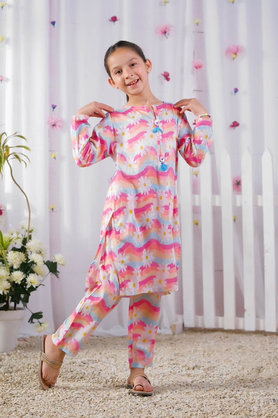 Floral Splash -  2 Pcs Set - Luxury Lawn - Luxury Lawn - 2pcs-ready-to-wear, kids - Sprinkles Pakistan