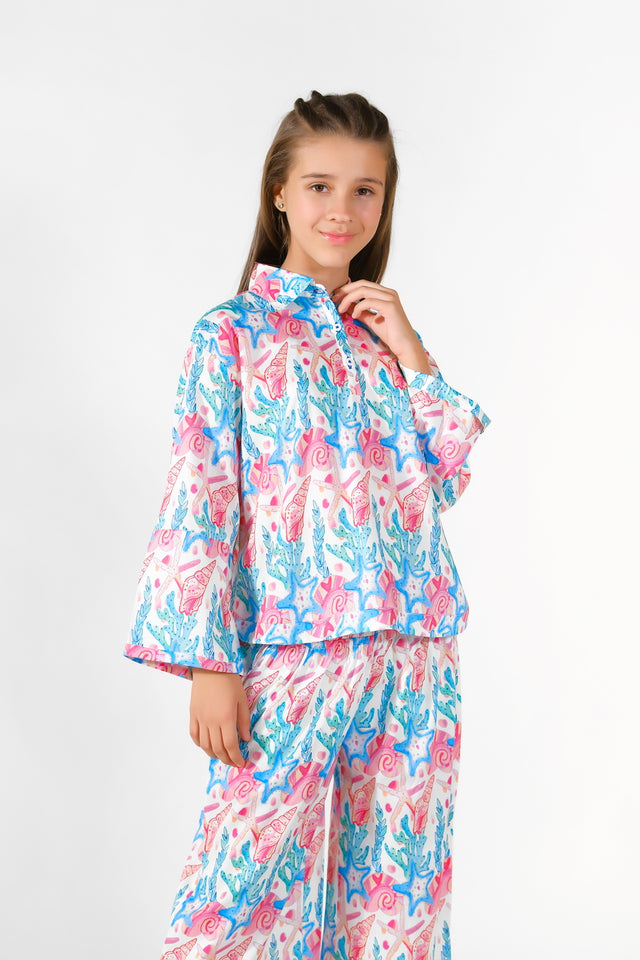 Seashore - 2 Pcs Set - Luxury Lawn