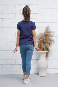 Navy Blue Short Sleeves Colourful Unicorn Print Tee - Cotton - Tee_clearance,grand-sale, t-shirts, kids-clearance - Sprinkles Pakistan