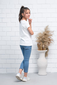 White Short Sleeves Unicorn Print Tee - Cotton - Tee_clearance,grand-sale, t-shirts, kids-clearance - Sprinkles Pakistan