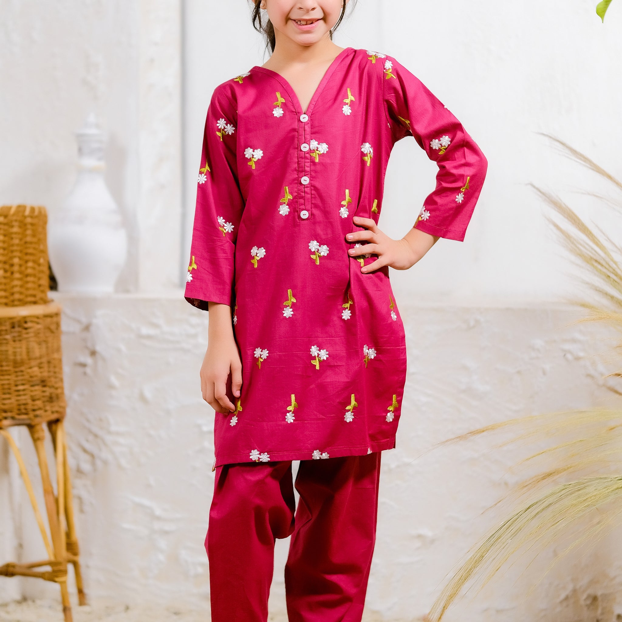 Berry Blossom - 2pcs - Embroidered