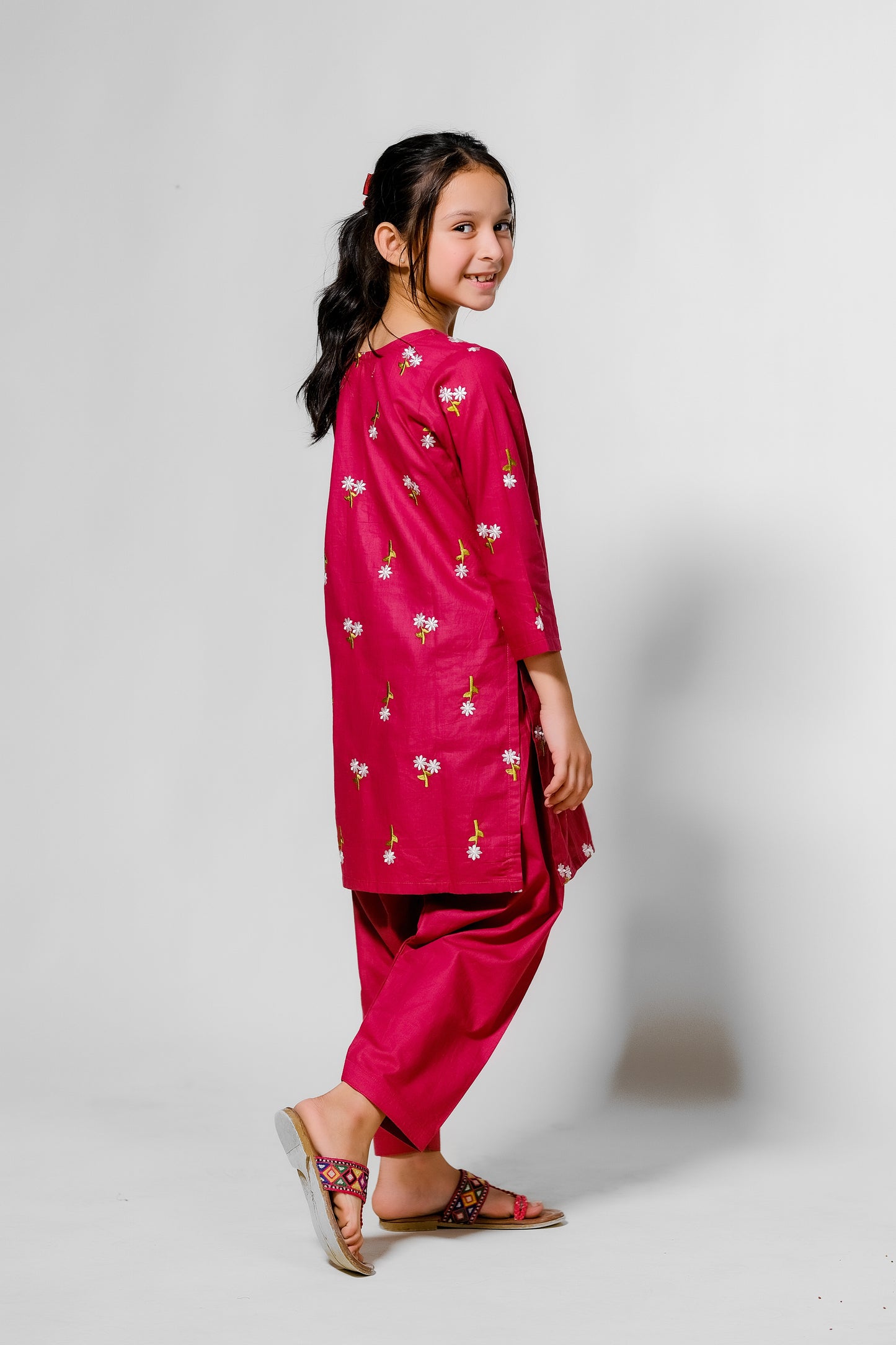 Berry Blossom - 2pcs - Embroidered - Cotton - 2pcs-ready-to-wear, 2-pcs Embroidery Kids - Sprinkles Pakistan