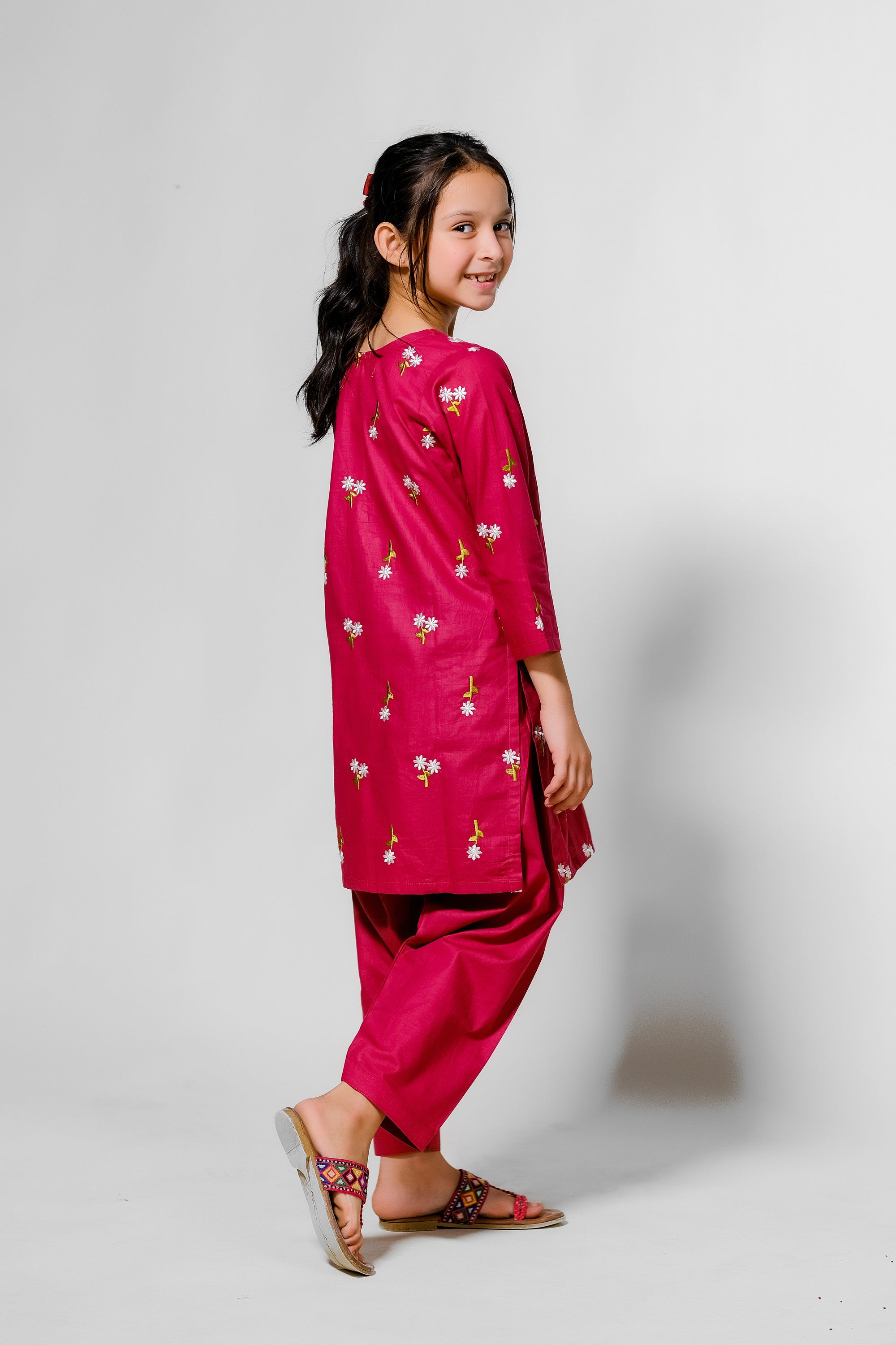 Berry Blossom - 2pcs - Embroidered - Cotton - 2pcs-ready-to-wear, 2-pcs Embroidery Kids - Sprinkles Pakistan