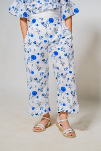 Blue Floral Elegance - 2pcs - Lawn Silk - co-ord-sets, 2pcs-ready-to-wear, 2pcs-ready-to-wear - Sprinkles Pakistan