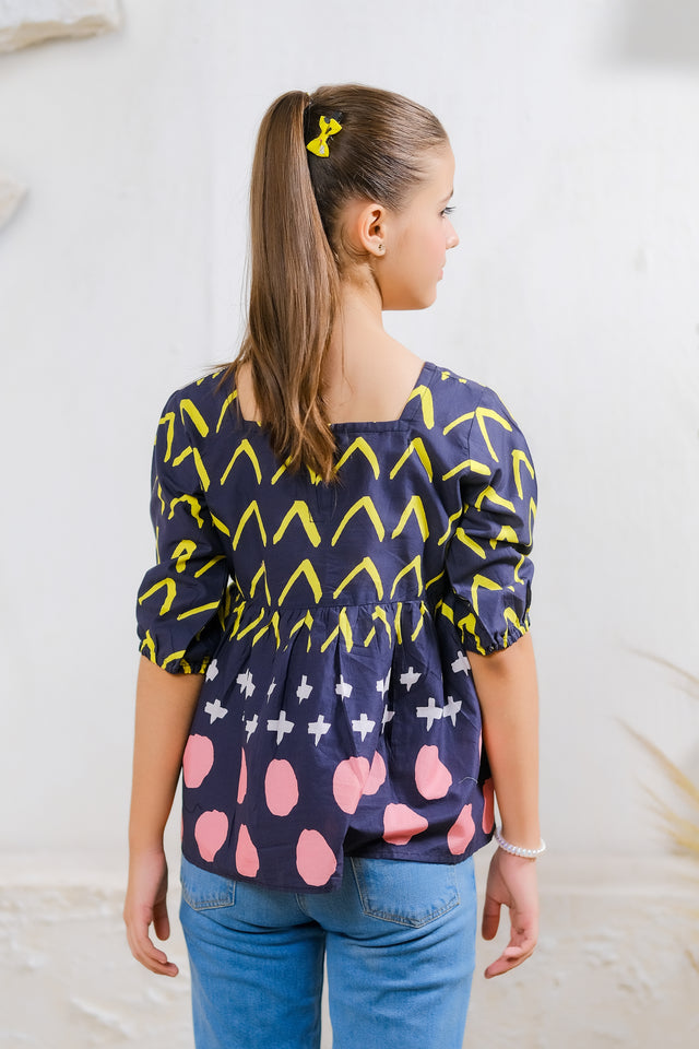 Bright Chevron & Dot Dress