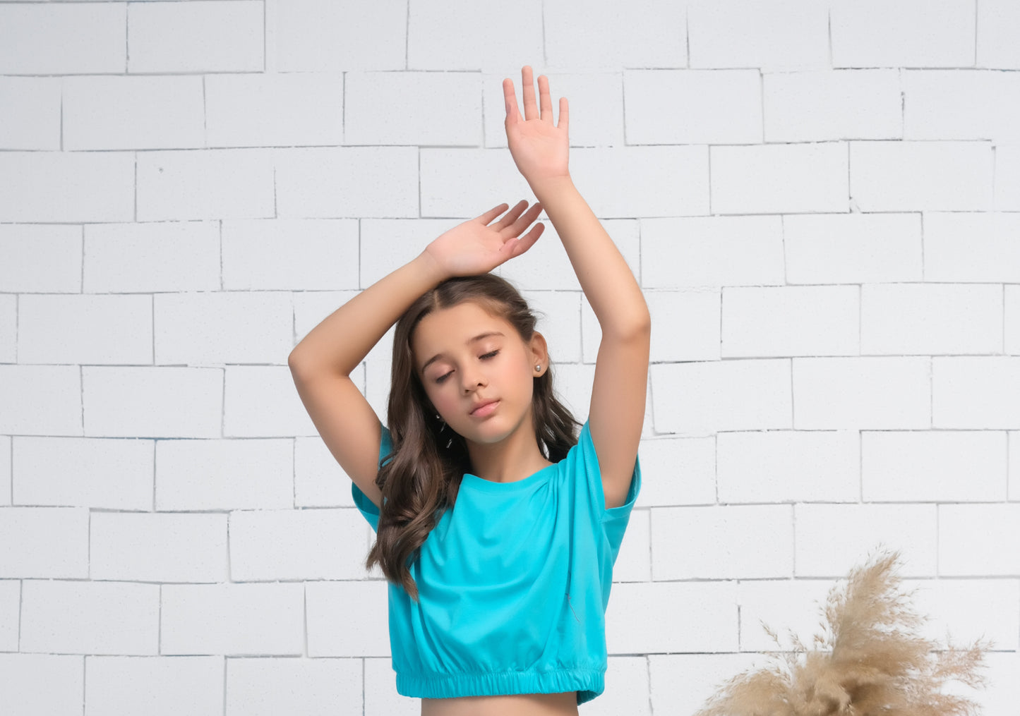 Blue - Crop Basic Tee - Jersey - Jersey - t-shirts, kids-clearance - Sprinkles Pakistan