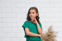 Green - Crop Basic Tee - Jersey - Jersey - t-shirts, kids-clearance - Sprinkles Pakistan