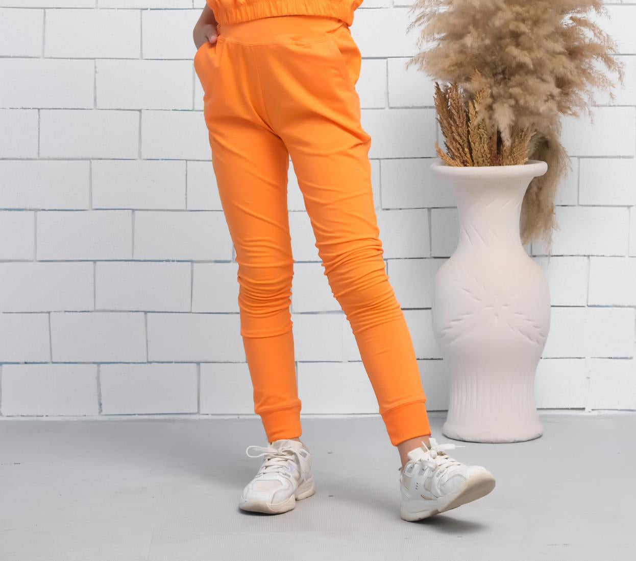Orange - Jogger Pant - Jersey