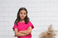 Pink - Crop Basic Tee - Jersey - Jersey - t-shirts, kids-clearance - Sprinkles Pakistan