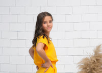 Yellow - Crop Basic Tee - Jersey - Jersey - t-shirts, kids-clearance - Sprinkles Pakistan