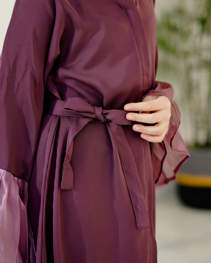 Muted Mauve Abaya with Stole