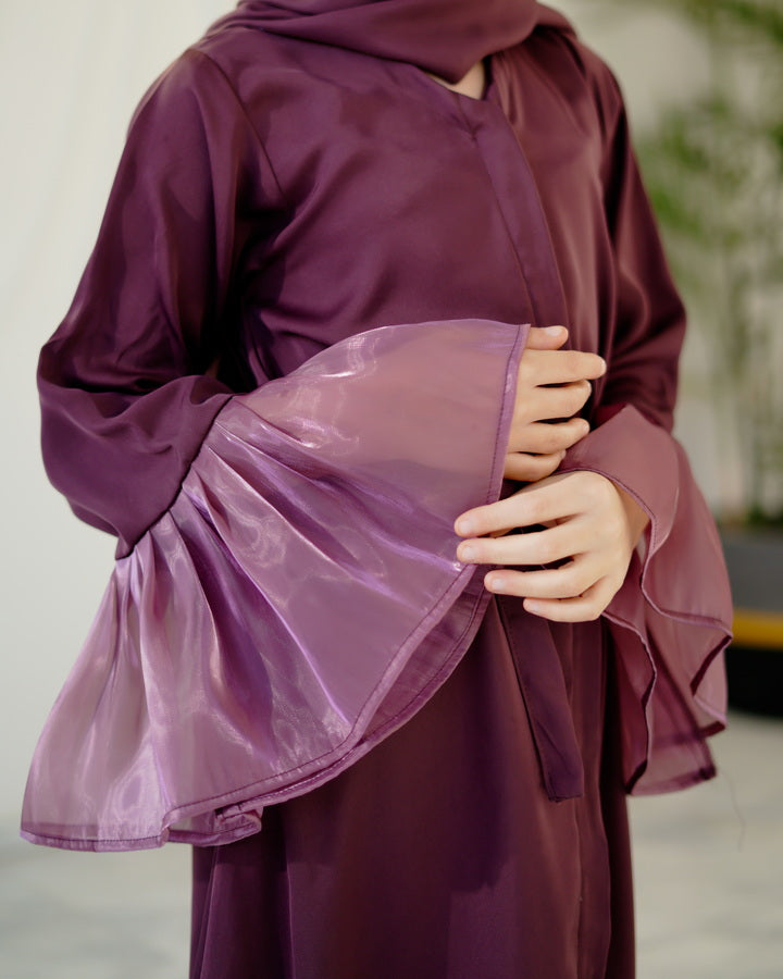 Muted Mauve Abaya with Stole