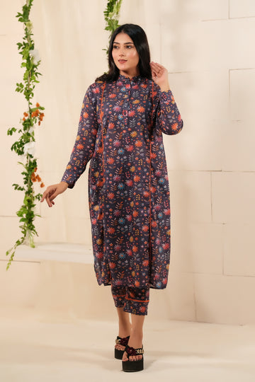 Midnight Garden Lawn 2 Pcs Ready to Wear Set