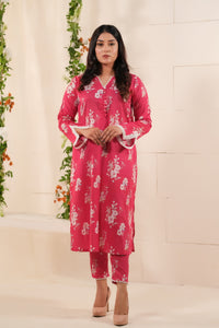 Fuchsia Blossoms Lawn 2 Pcs Ready to Wear Set - Lawn - grand-sale, lawn, 2pcs-rtw - Sprinkles Pakistan