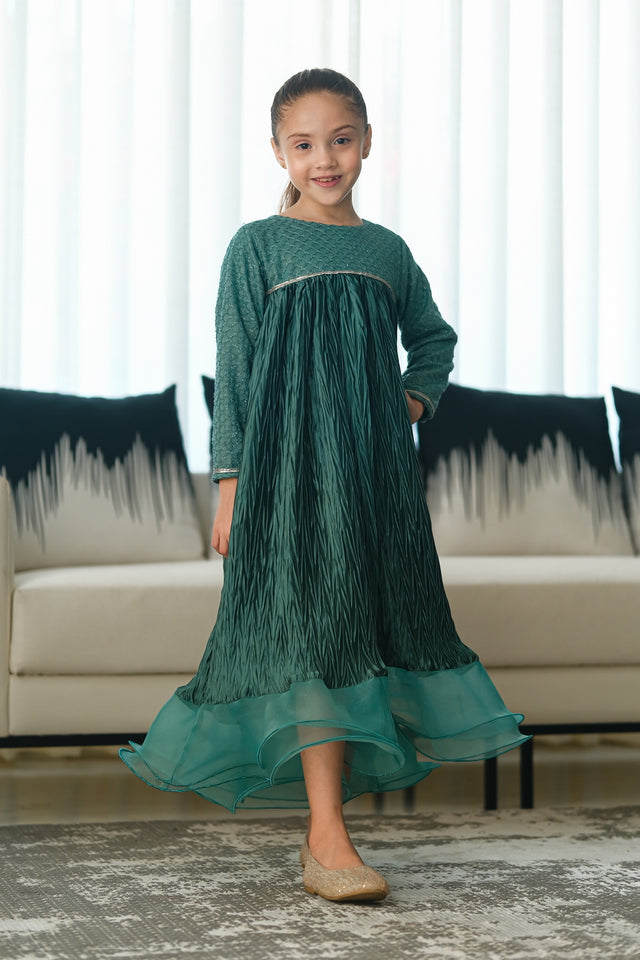 Noor - 1pcs Embellished - Chiffon - tunics-kids, Festive - Sprinkles Pakistan