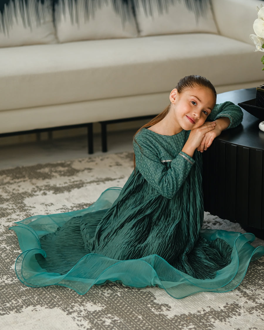 Noor - 1pcs Embellished - Chiffon - tunics-kids, Festive - Sprinkles Pakistan