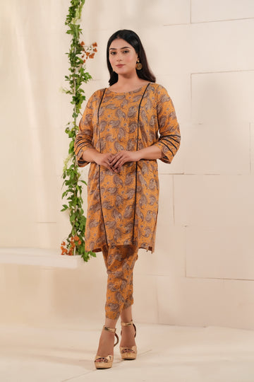 Mustard Lace Dreams Lawn 2 Pcs Ready to Wear Set