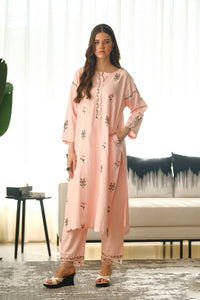 Pastel Bloom - 2pcs - Embroidered - Cotton - 2pcs-rtw - Sprinkles Pakistan