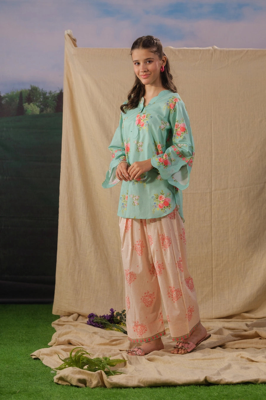 Garden Blush – 2pcs - Cotton/Lawn - 2pcs-ready-to-wear - Sprinkles Pakistan