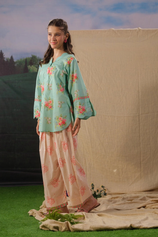 Garden Blush – 2pcs - Cotton/Lawn - 2pcs-ready-to-wear - Sprinkles Pakistan