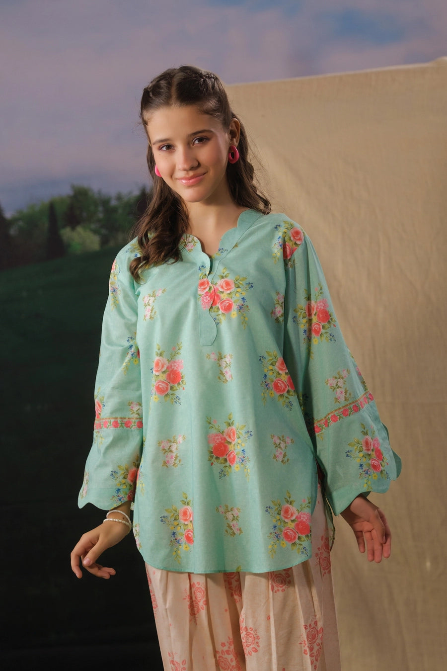 Garden Blush – 2pcs - Cotton/Lawn - 2pcs-ready-to-wear - Sprinkles Pakistan