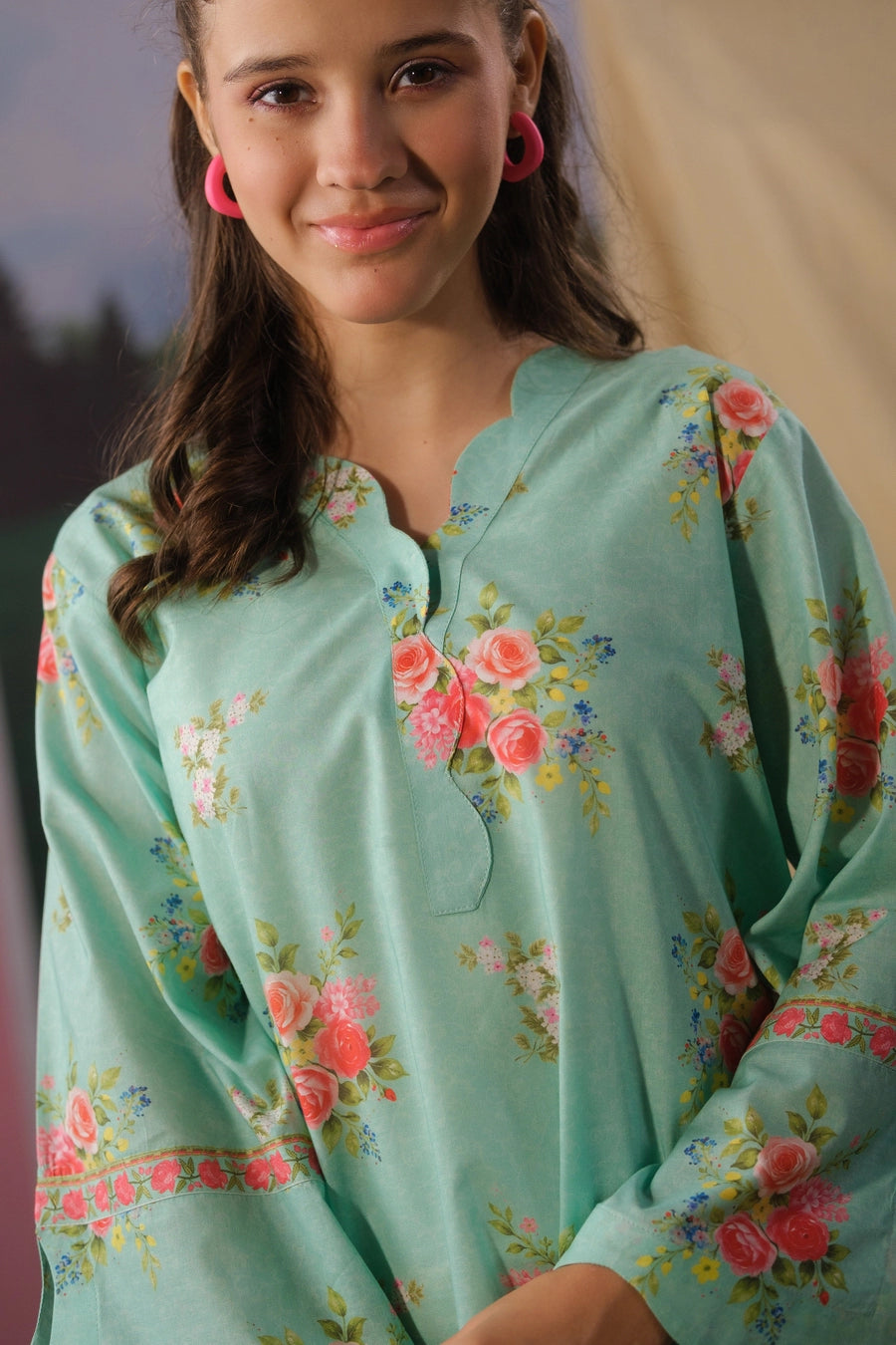 Garden Blush – 2pcs - Cotton/Lawn - 2pcs-ready-to-wear - Sprinkles Pakistan