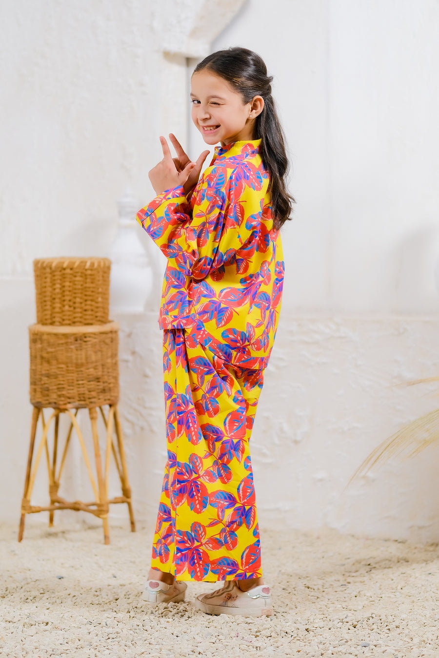 Tropical Blaze - Cambric - co-ord-sets, 2pcs-ready-to-wear - Sprinkles Pakistan