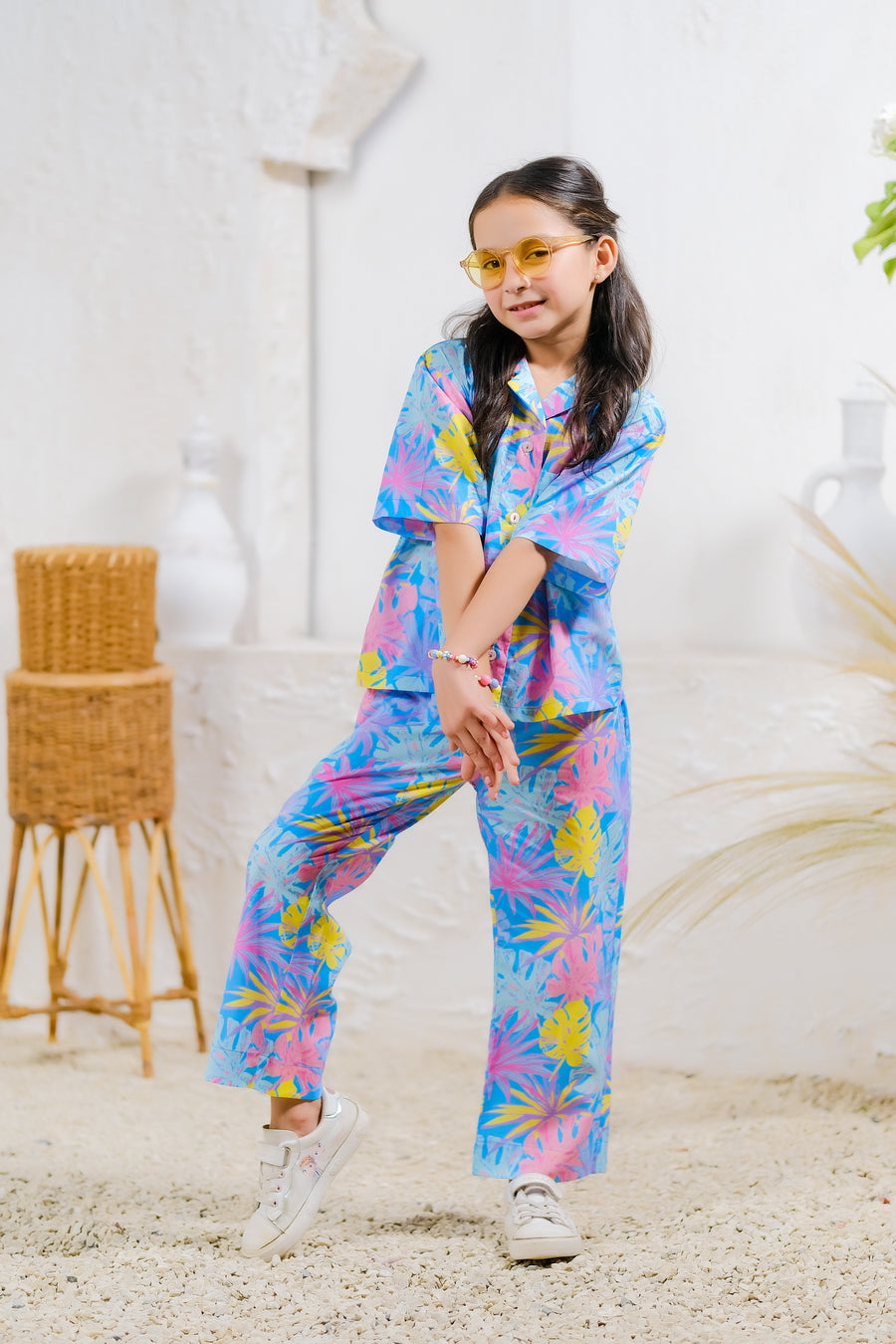 Tropical Dreamscape - Cambric - co-ord-sets, 2pcs-ready-to-wear - Sprinkles Pakistan