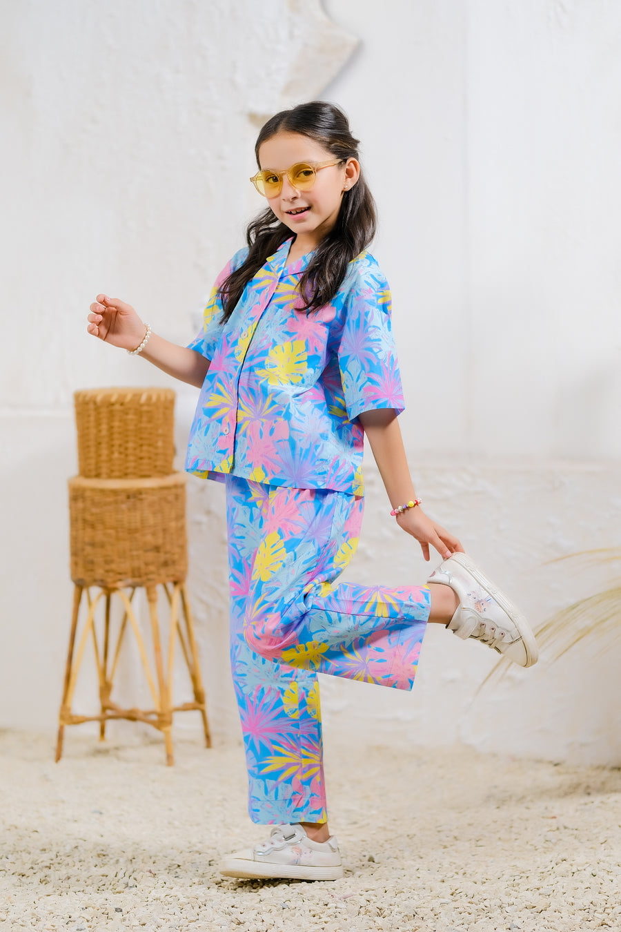 Tropical Dreamscape - Cambric - co-ord-sets, 2pcs-ready-to-wear - Sprinkles Pakistan