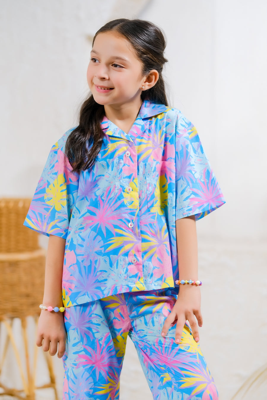 Tropical Dreamscape - Cambric - co-ord-sets, 2pcs-ready-to-wear - Sprinkles Pakistan