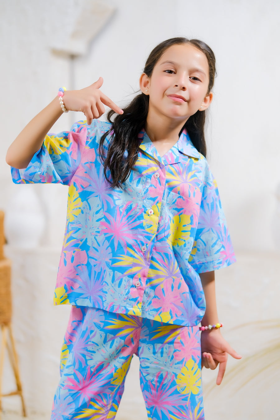 Tropical Dreamscape - Cambric - co-ord-sets, 2pcs-ready-to-wear - Sprinkles Pakistan