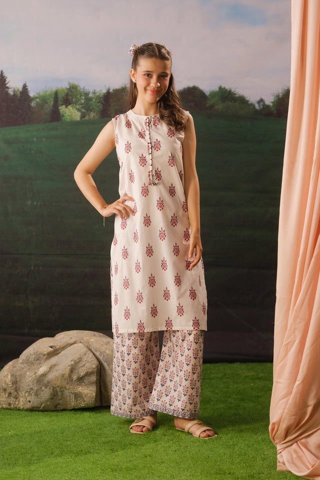 Pearl Flora - 2pcs - Cotton/Lawn - 2pcs-ready-to-wear - Sprinkles Pakistan