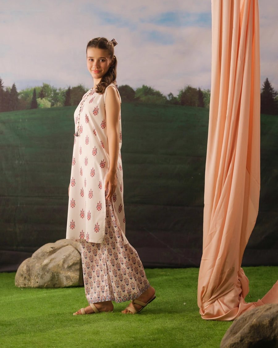 Pearl Flora - 2pcs - Cotton/Lawn - 2pcs-ready-to-wear - Sprinkles Pakistan
